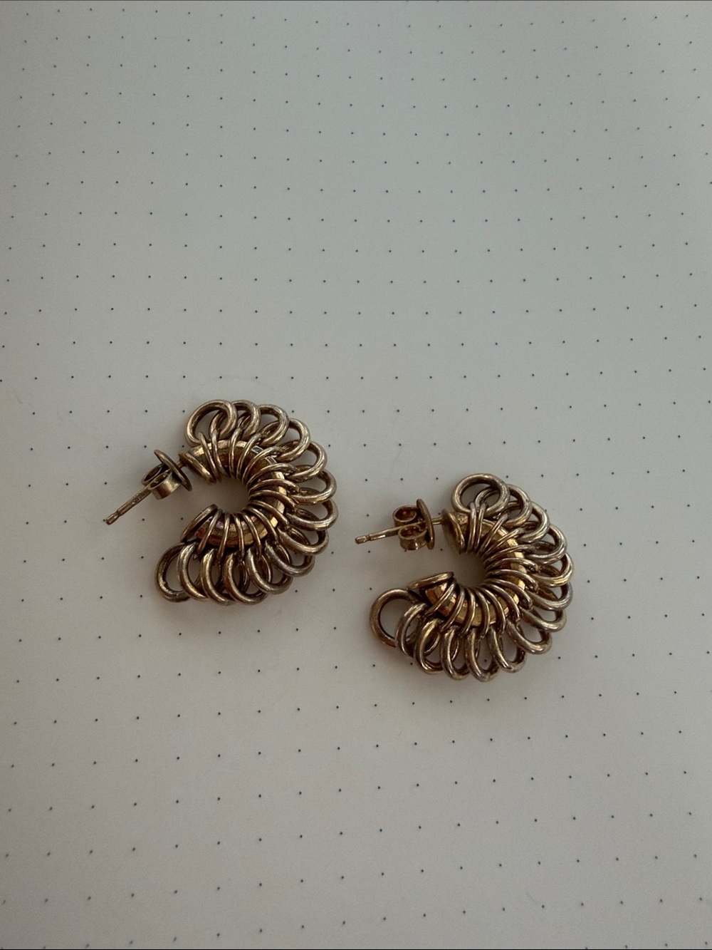 Gold Loop Spiral Hoop Earrings - Women's Fashion Jewelry